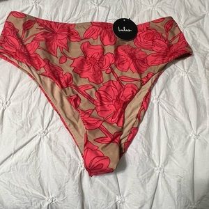 Floral Lulus High-waisted swim suit bottoms